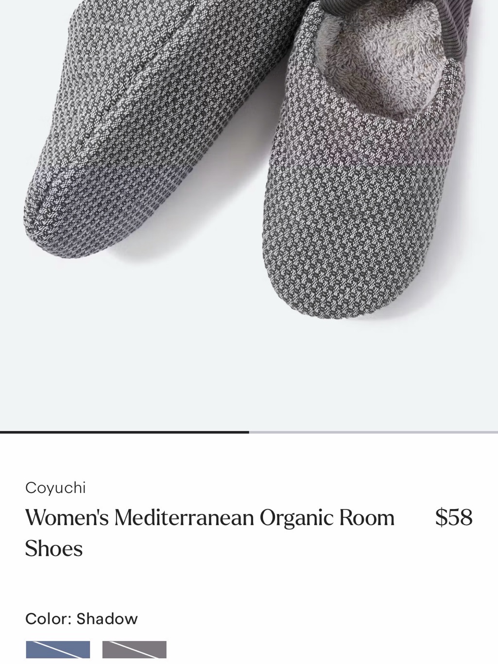 Organic Women’s Cozy Knit Indoor Slippers - Gray — image 6 of 7